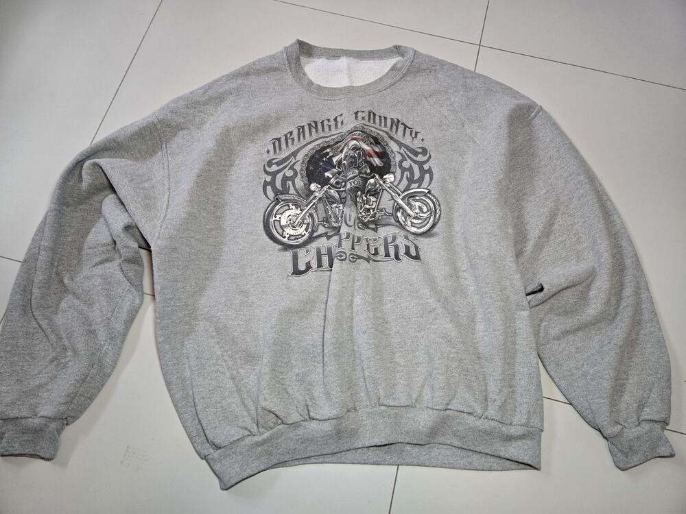 Vintage Y2K Orange County Choppers Gray Sweatshirt Crewneck Mens Large Biker
